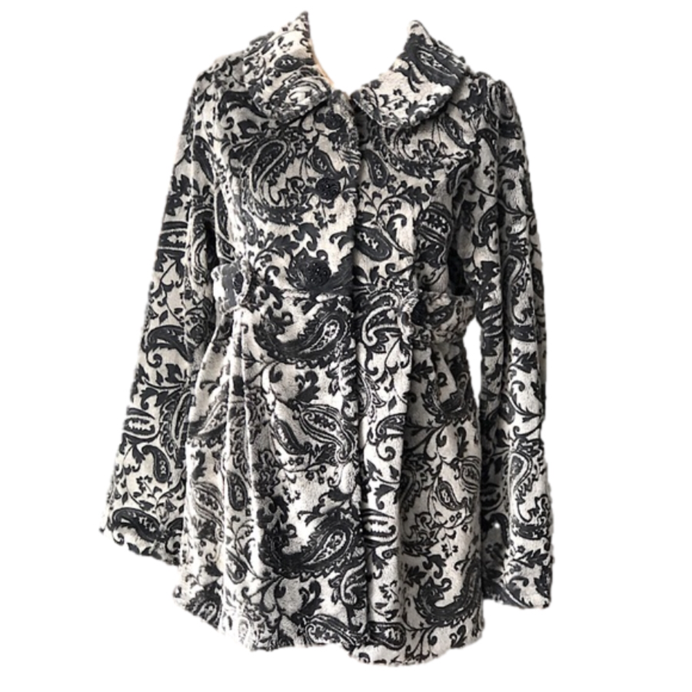 Surrealist USA BOHO Faux Fur Swing Jacket Coat Size Small Soft Stylish - Picture 2 of 11